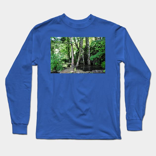 Trees in Swamp Long Sleeve T-Shirt by KargacinArt